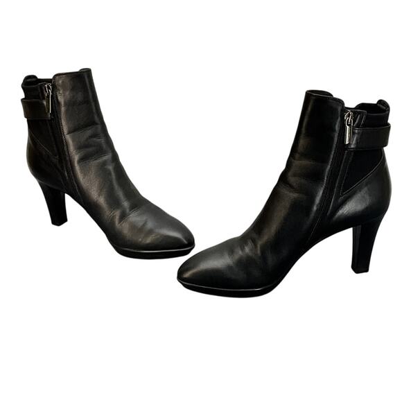 Aquatalia Ruby Dry Weatherproof Black Italian Leather Platform Boot Women 9.5 - Picture 6 of 11